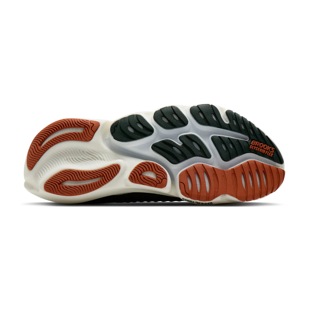 brooks glycerin flex men's | green grey brown