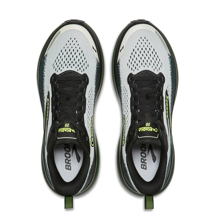 brooks cascadia 20 men's | grey black nightlife