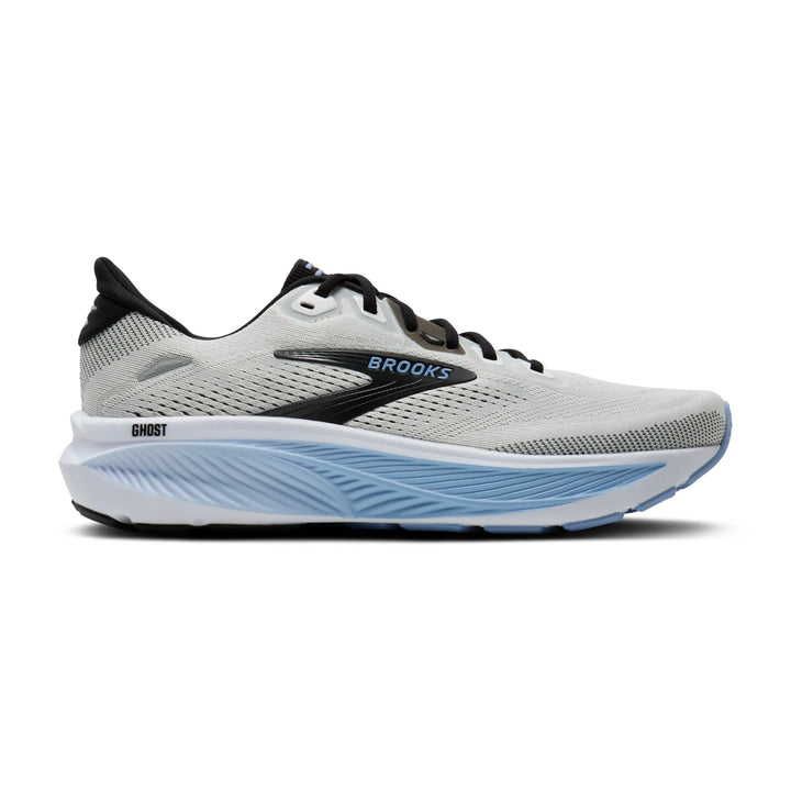 brooks ghost 18 men's | white black open air
