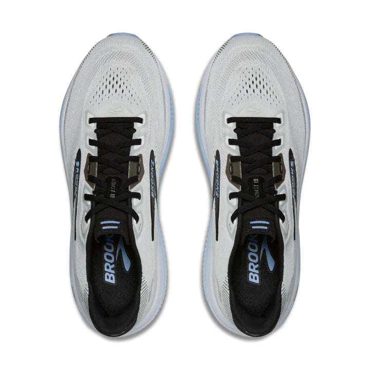 brooks ghost 18 wide men's | white black open air