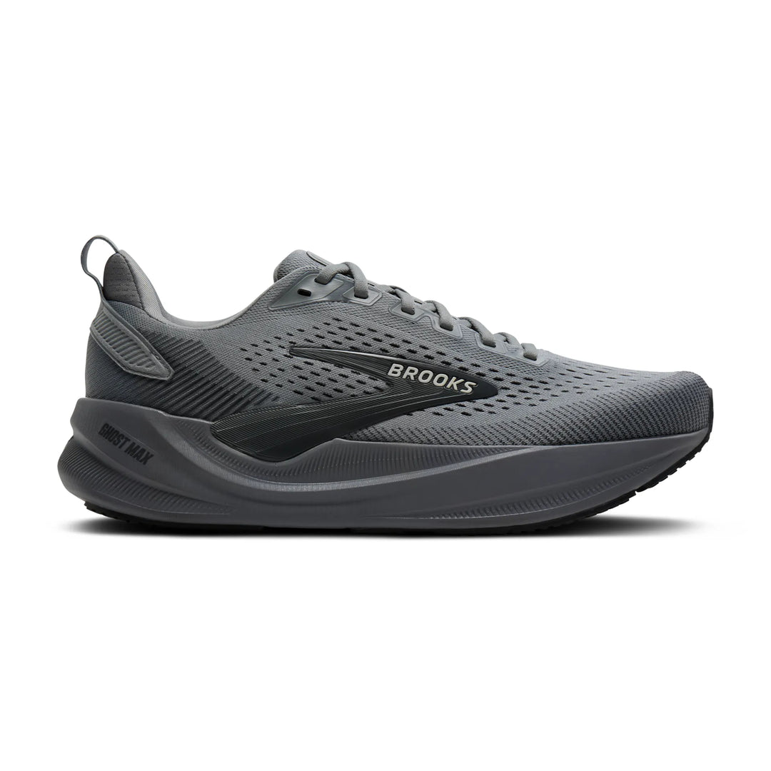 brooks ghost max 4 men's | grey grey ebony