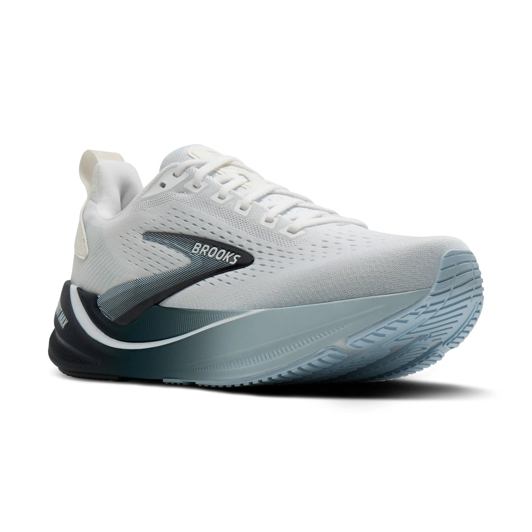 brooks ghost max 4 men's | white navy blue