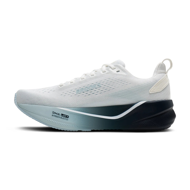 brooks ghost max 4 men's | white navy blue