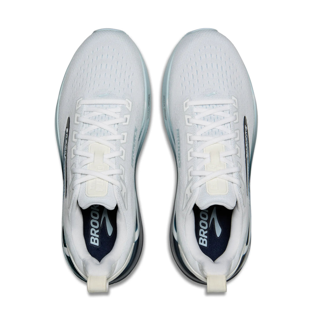 brooks ghost max 4 men's | white navy blue