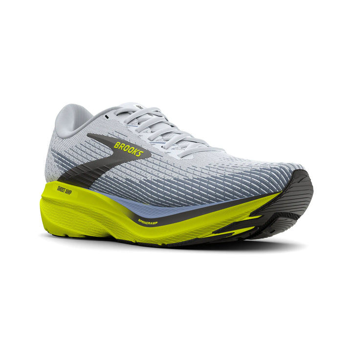 brooks ghost amp men's | white blue nightlife