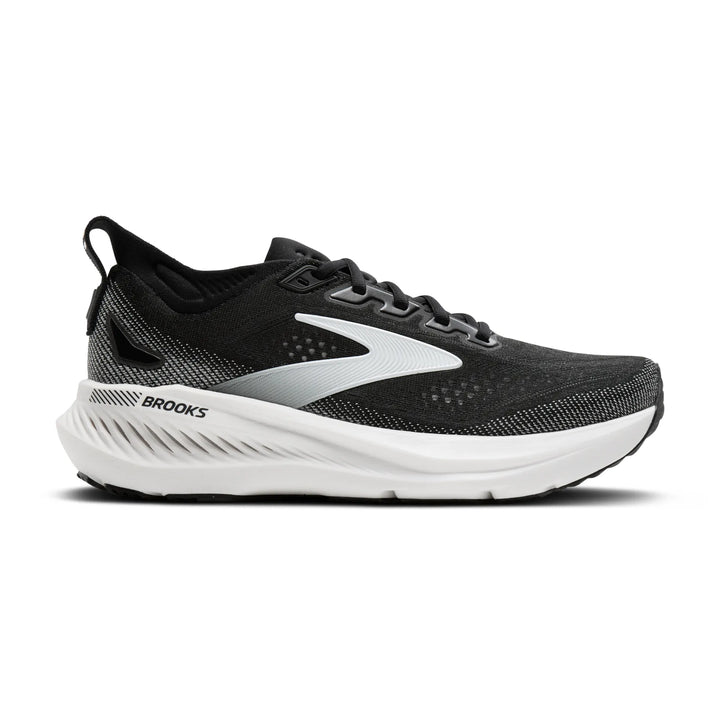 brooks glycerin gts 23 wide men's | black grey white