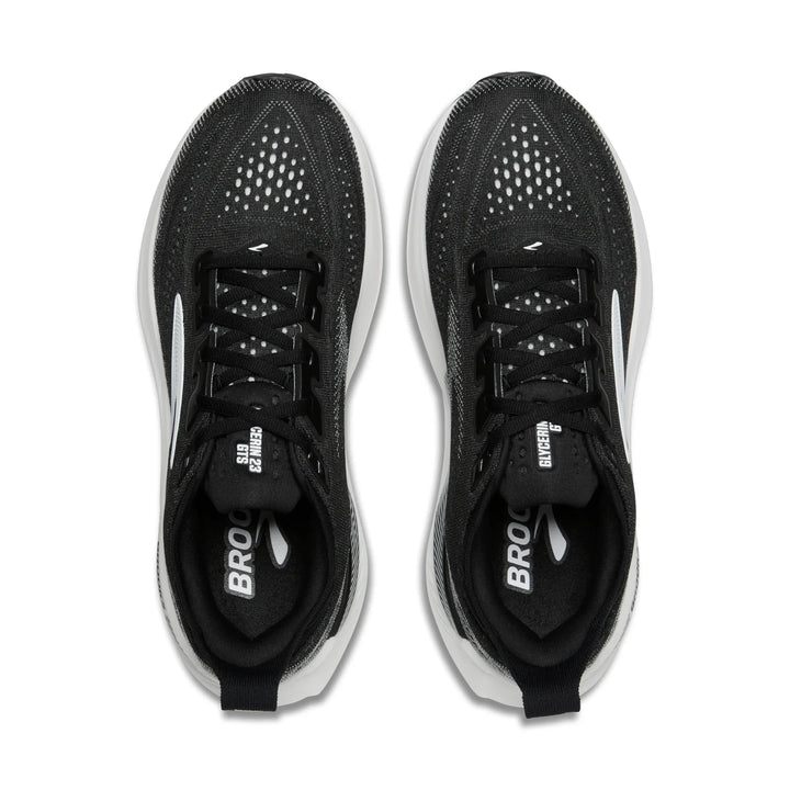 brooks glycerin gts 23 wide men's | black grey white