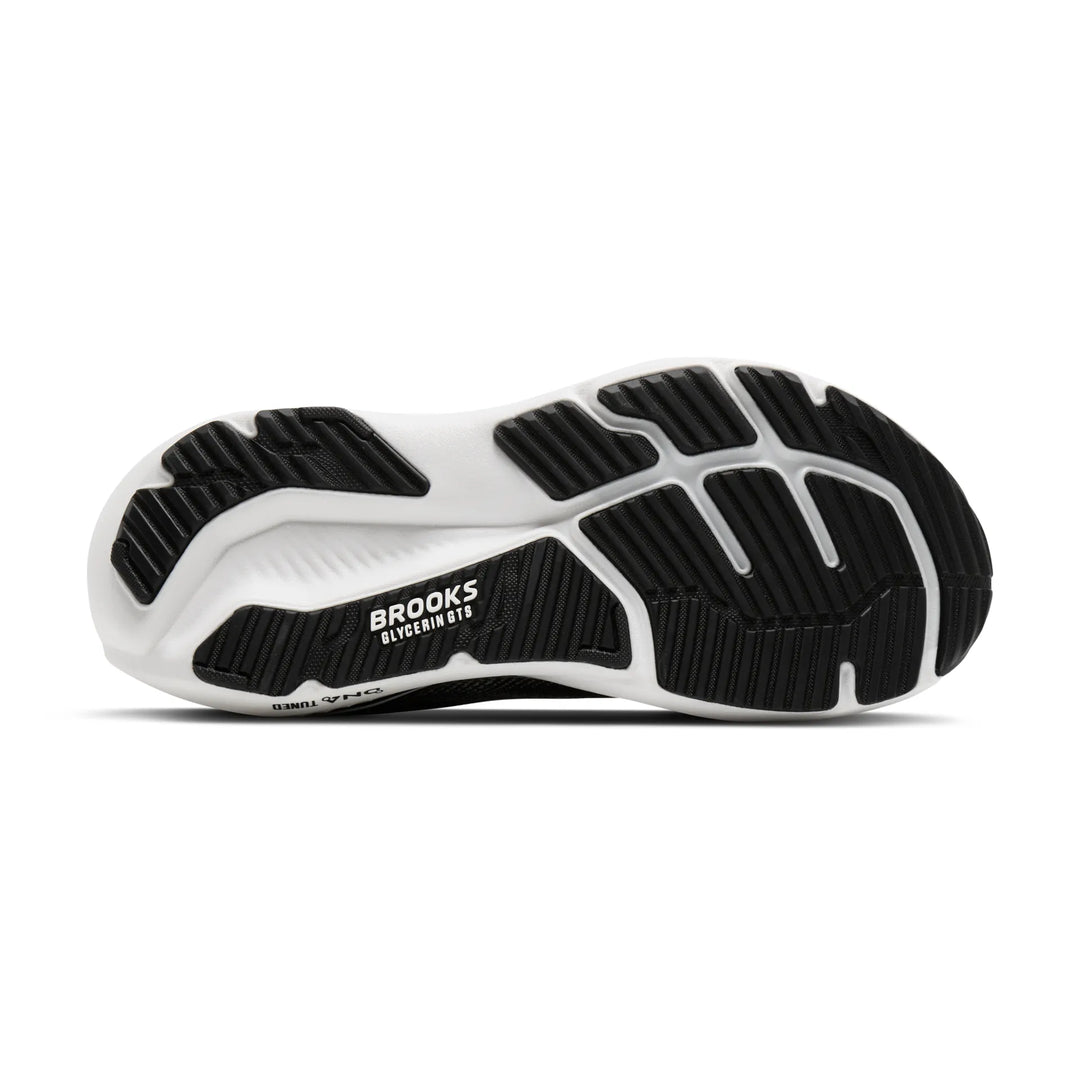 brooks glycerin gts 23 men's | black grey white