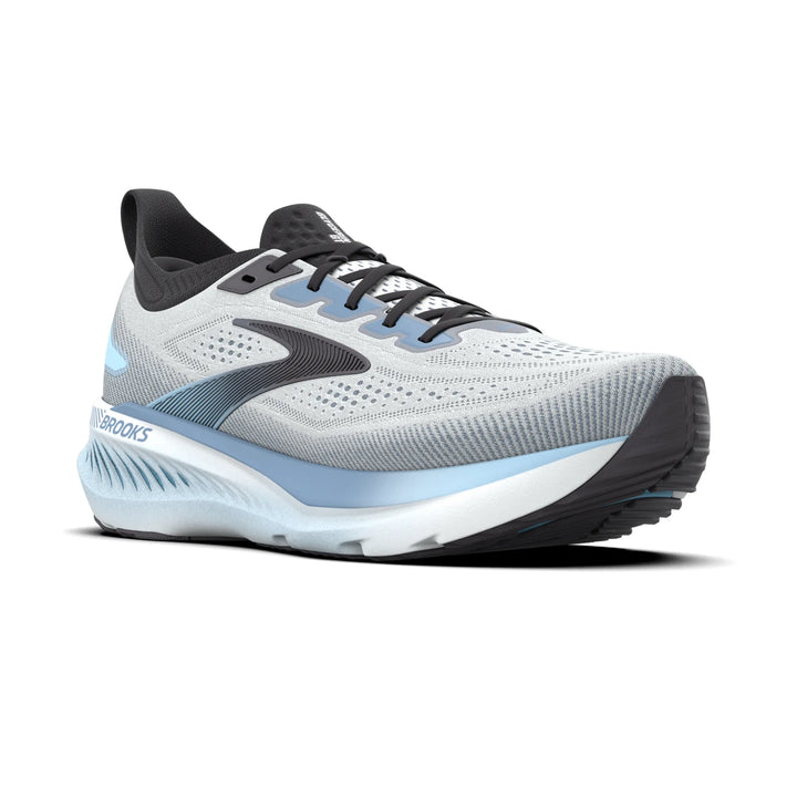 brooks glycerin gts 23 men's | white rain baltic sea