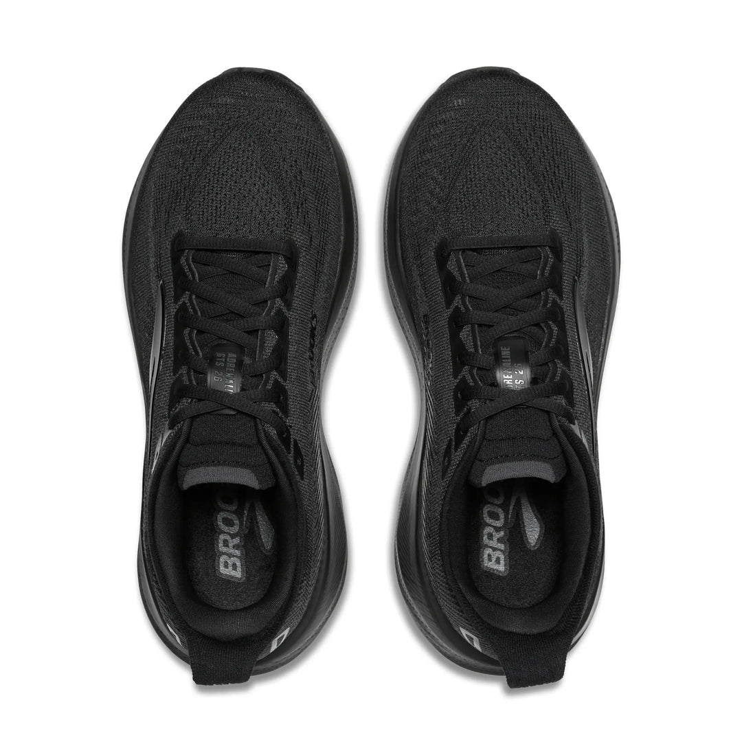 brooks adrenaline gts 26 extra wide men's | black black ebony