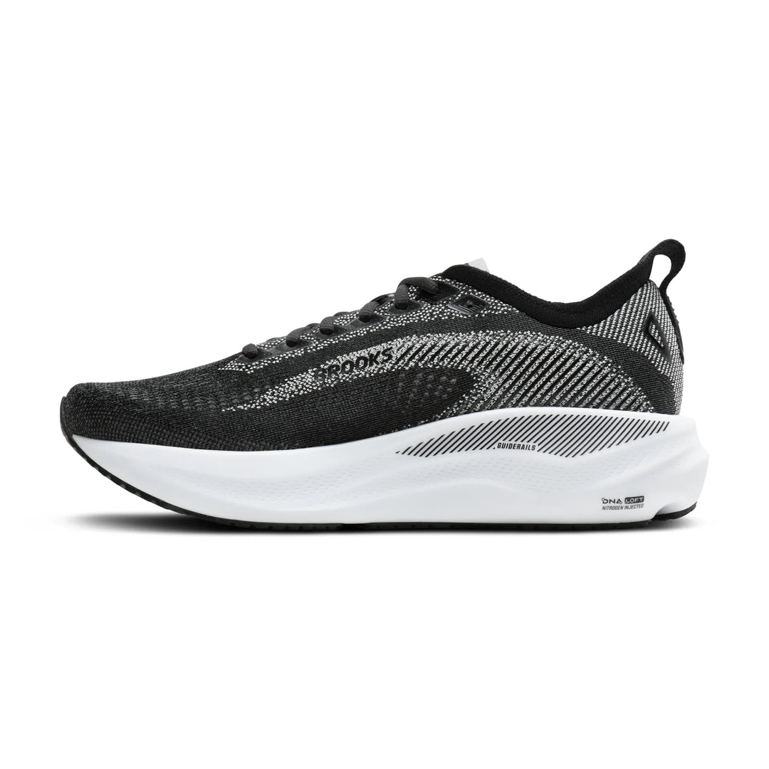 brooks adrenaline gts 26 wide men's | black grey white