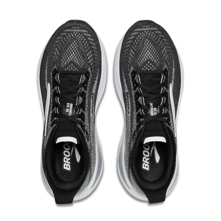 brooks adrenaline gts 26 wide men's | black grey white