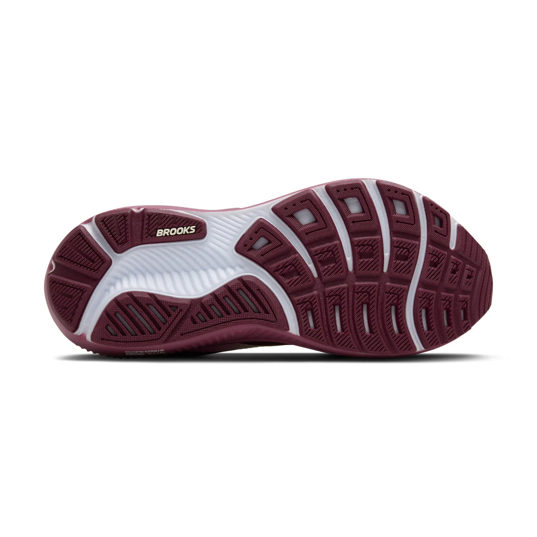 brooks ghost 17 women's | burgundy/pink/green