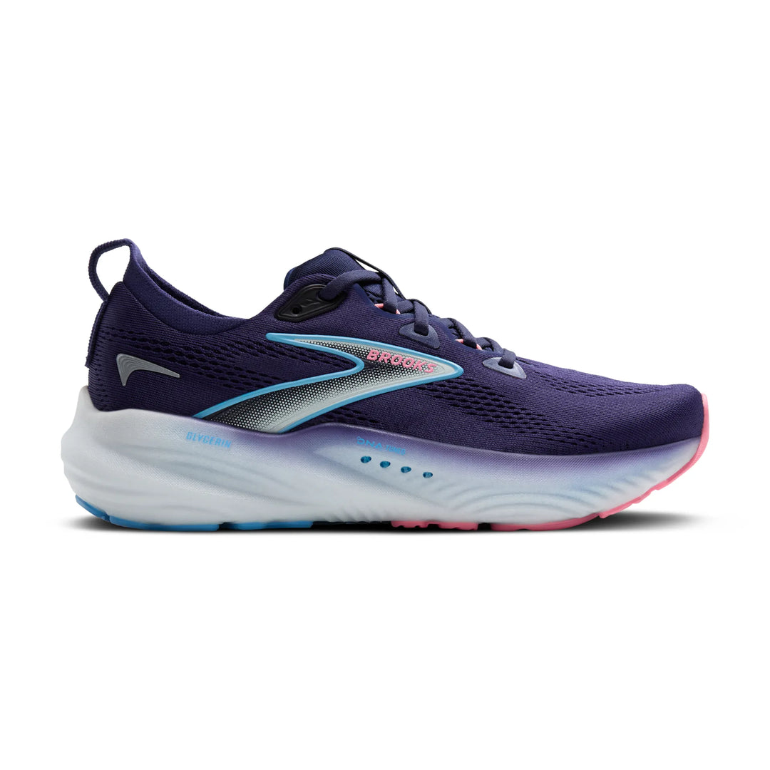 brooks glycerin 22 women's | blue ribbon/peacoat/dianthus