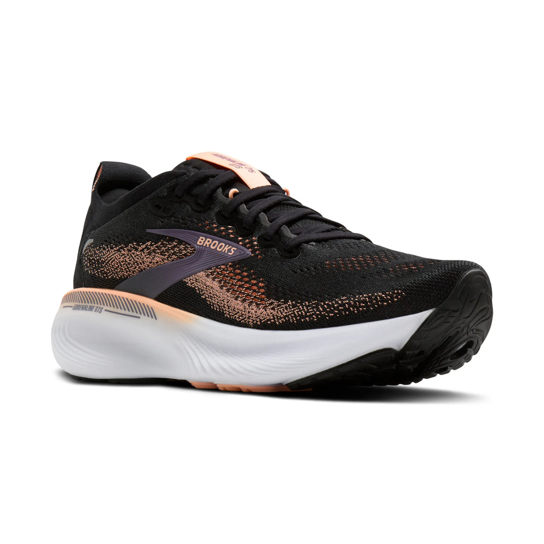 brooks adrenaline gts 25 women's | black peach mulled grape