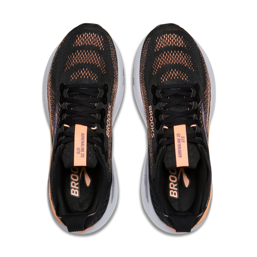 brooks adrenaline gts 25 women's | black peach mulled grape