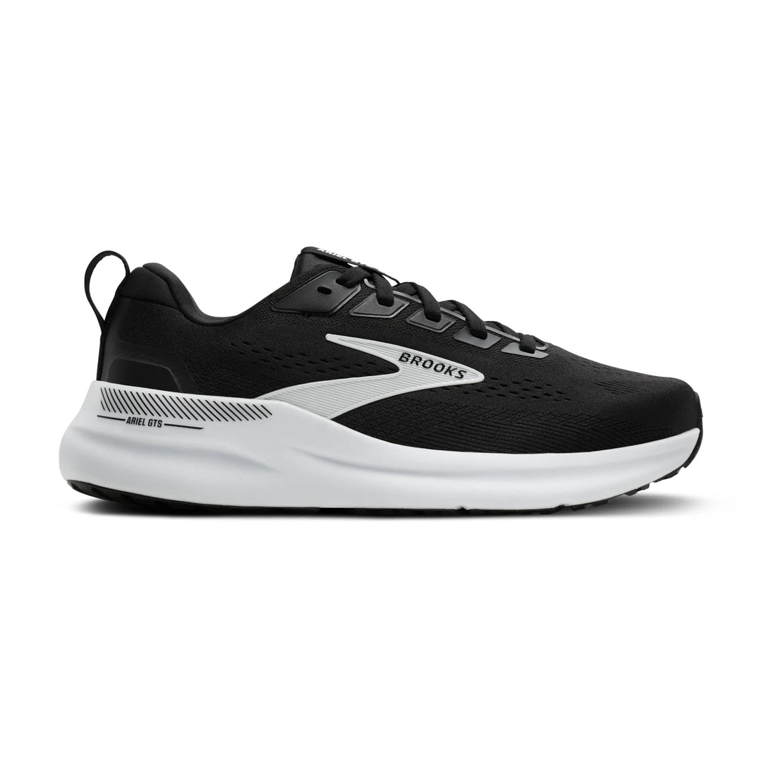 brooks ariel gts 26 extra wide women's | black grey white