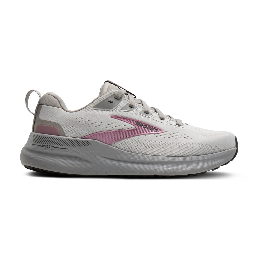 brooks ariel gts 26 wide women's | oyster mushroom alloy pink