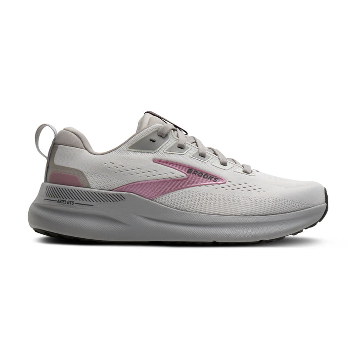 brooks ariel gts 26 extra wide women's | oyster mushroom alloy pink