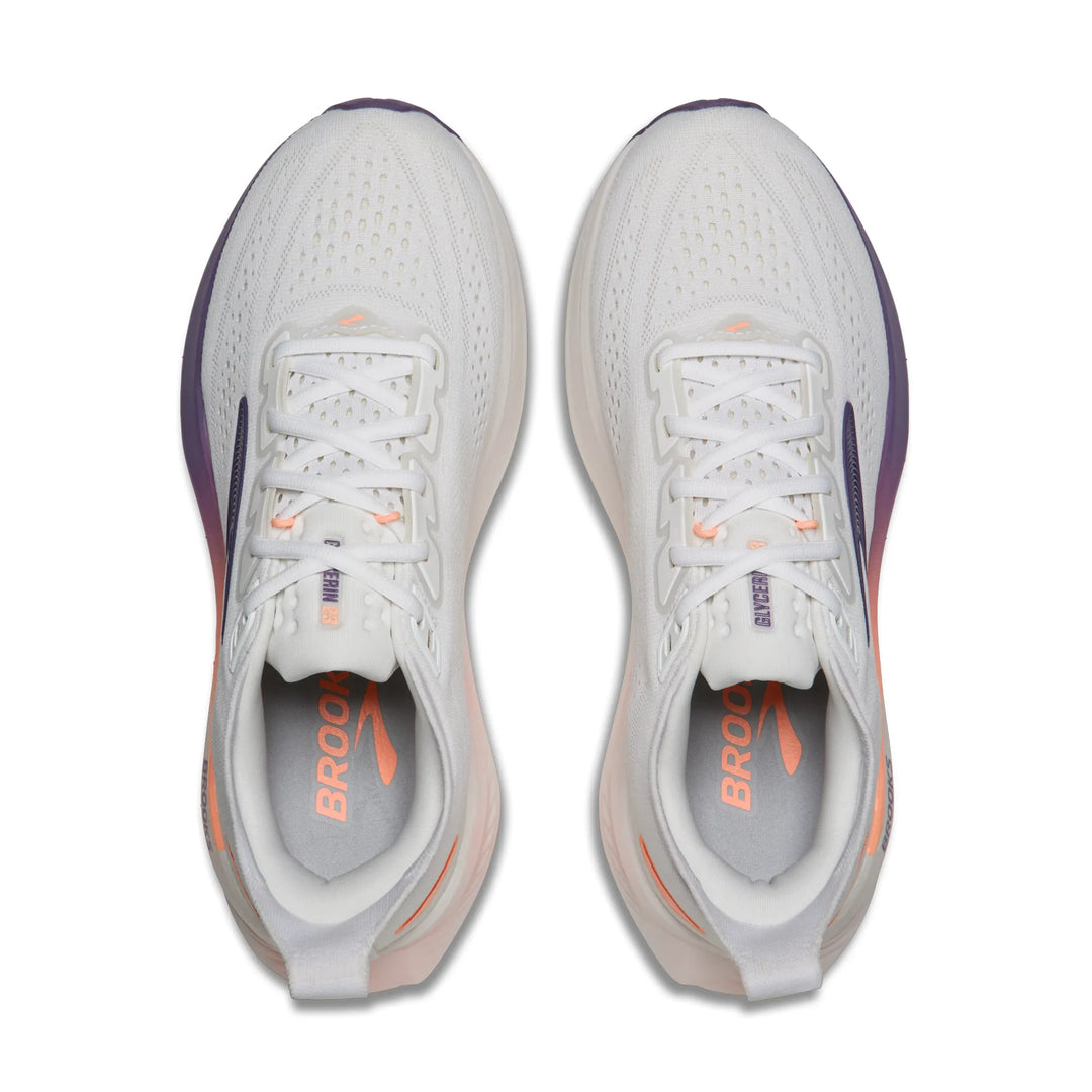 brooks glycerin 23 women's | white mulled grape clear