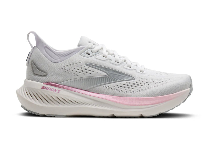 brooks glycerin 23 wide women's | white harbor mist metallic