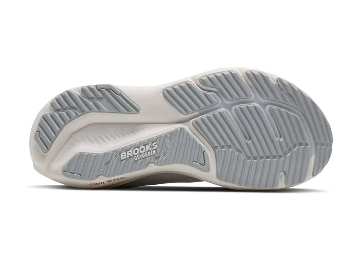 brooks glycerin 23 wide women's | white harbor mist metallic