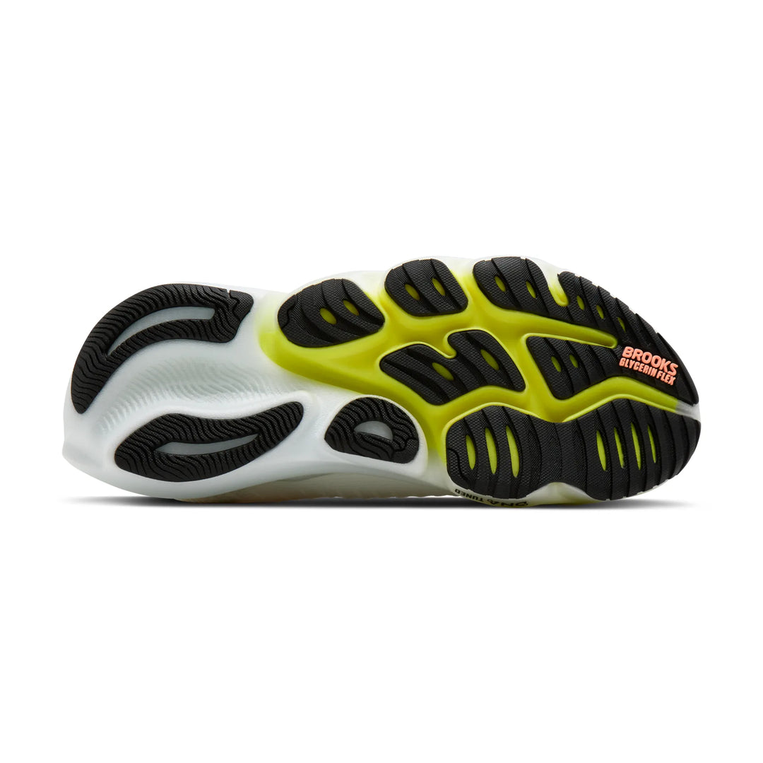 brooks glycerin flex women's | white peach nightlife