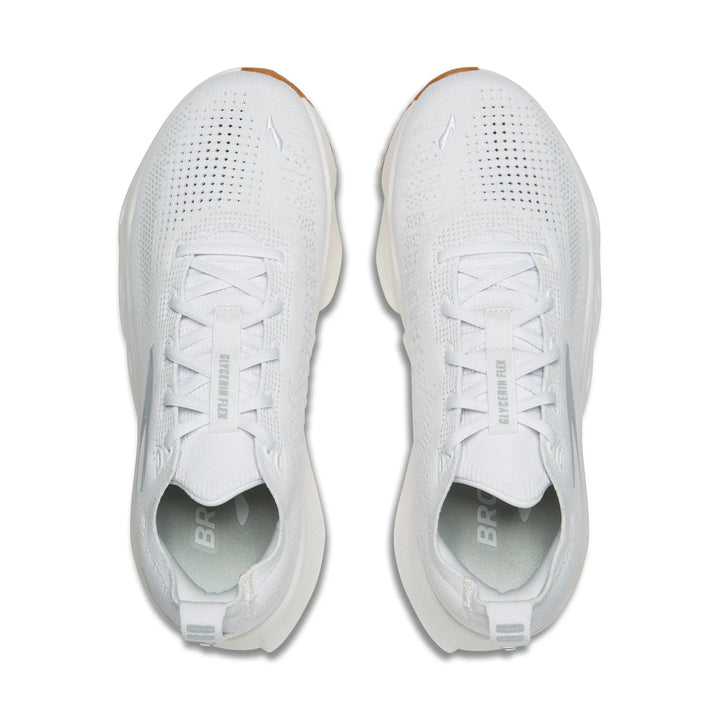 brooks glycerin flex women's | white black gum