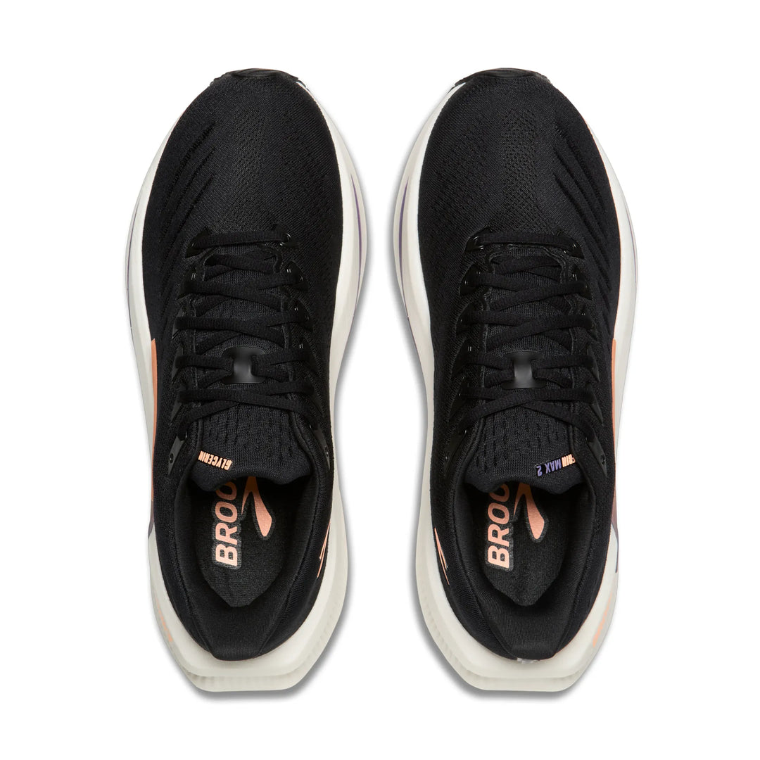 brooks glycerin max 2 women's | black peach clear