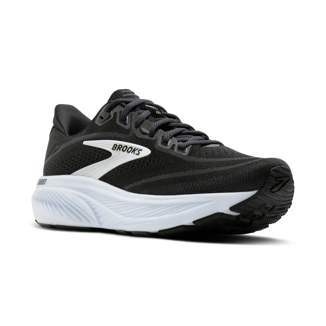 brooks ghost 18 wide women's | black grey white