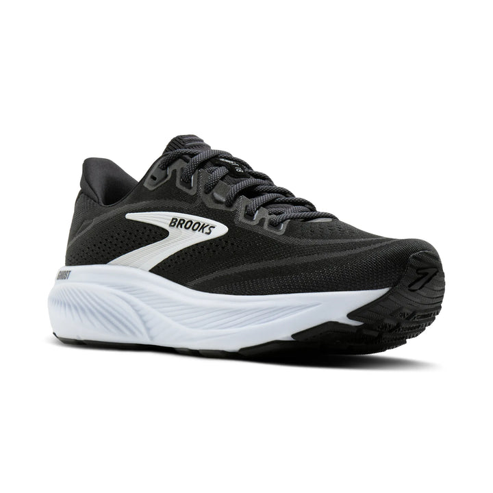brooks ghost 18 wide women's | black grey white