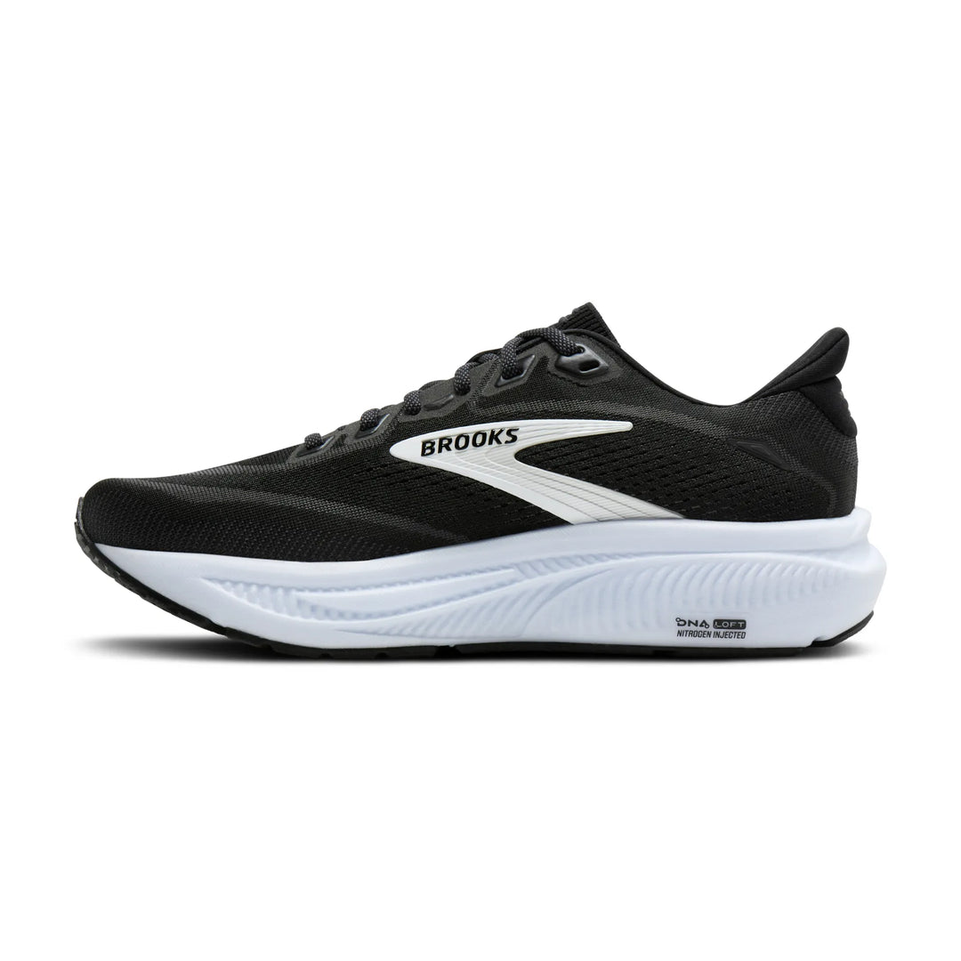 brooks ghost 18 wide women's | black grey white
