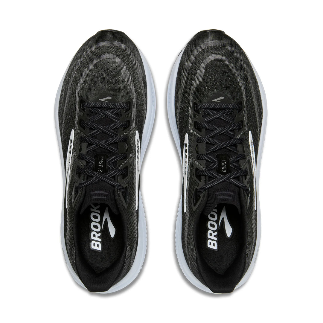 brooks ghost 18 wide women's | black grey white