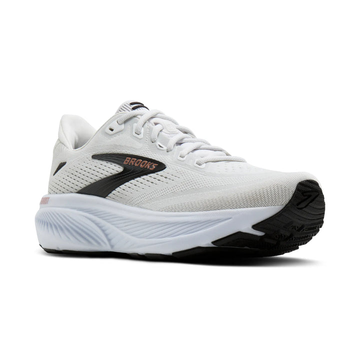 brooks ghost 18 wide women's | white black rose gold