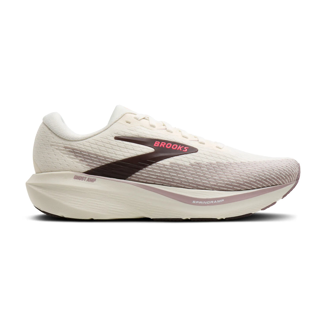 brooks ghost amp women's | arctic wolf dove pink