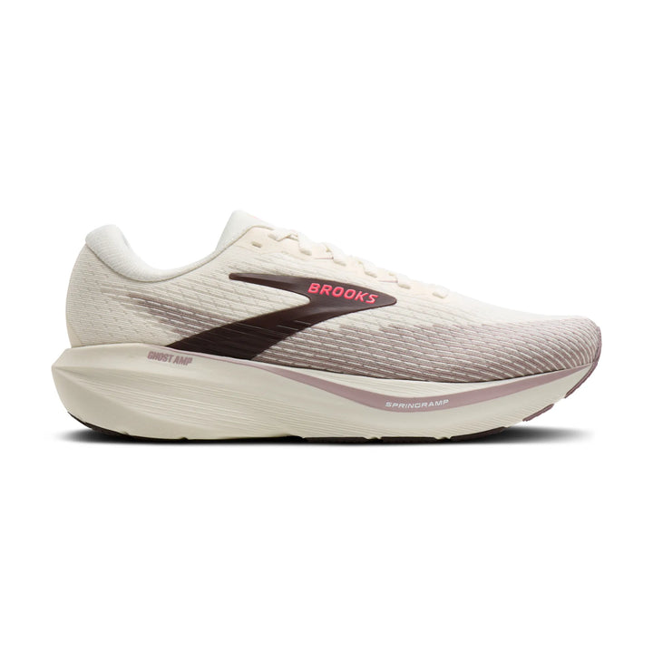 brooks ghost amp women's | arctic wolf dove pink