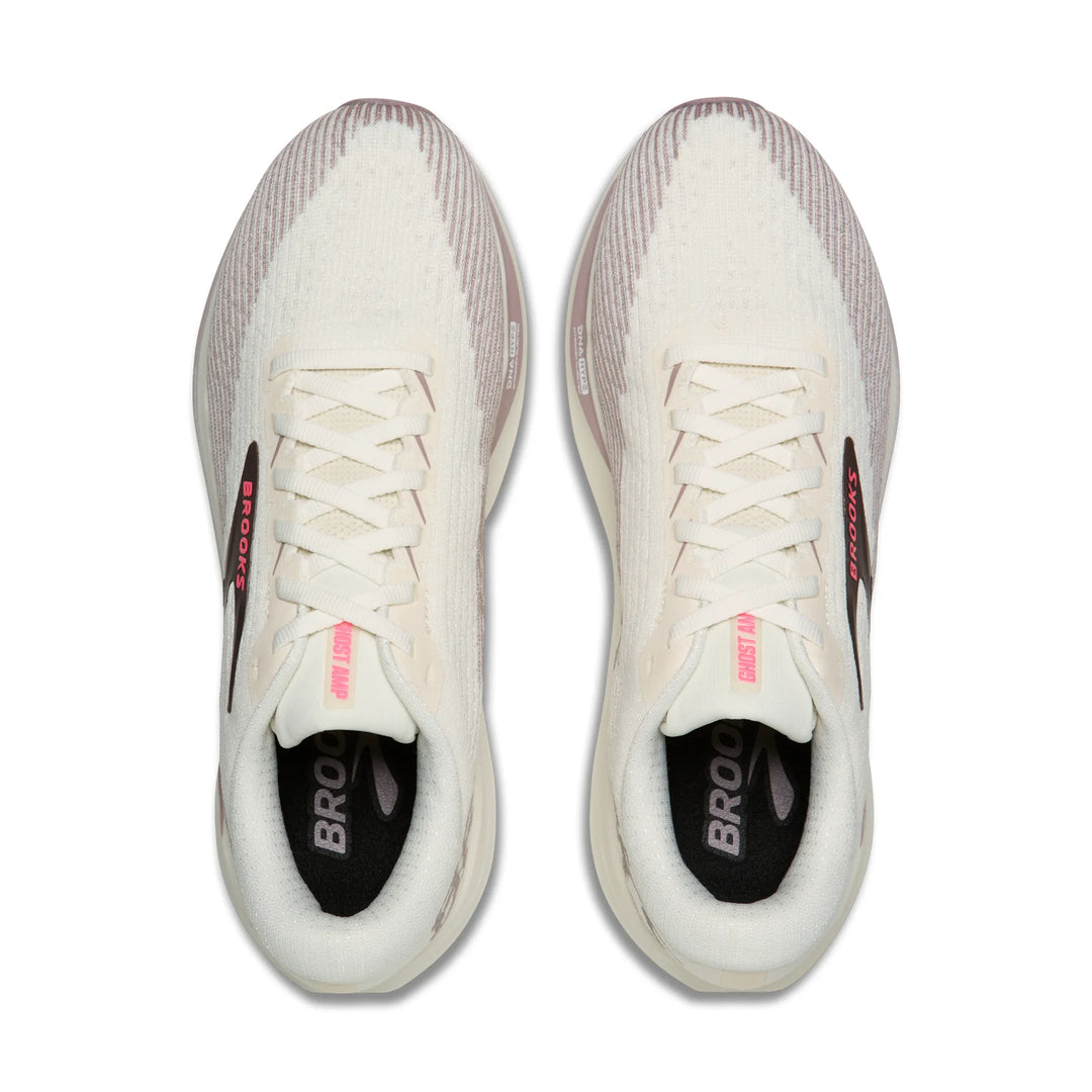 brooks ghost amp women's | arctic wolf dove pink