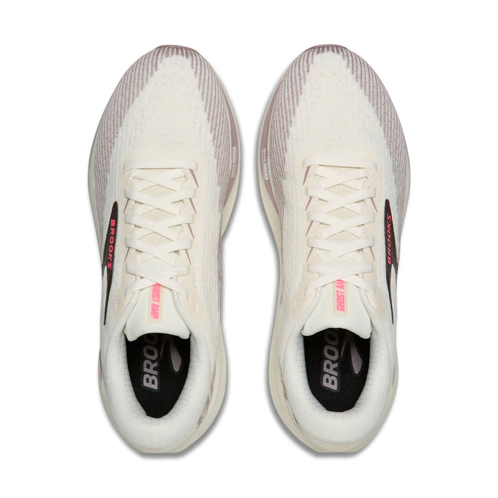 brooks ghost amp women's | arctic wolf dove pink