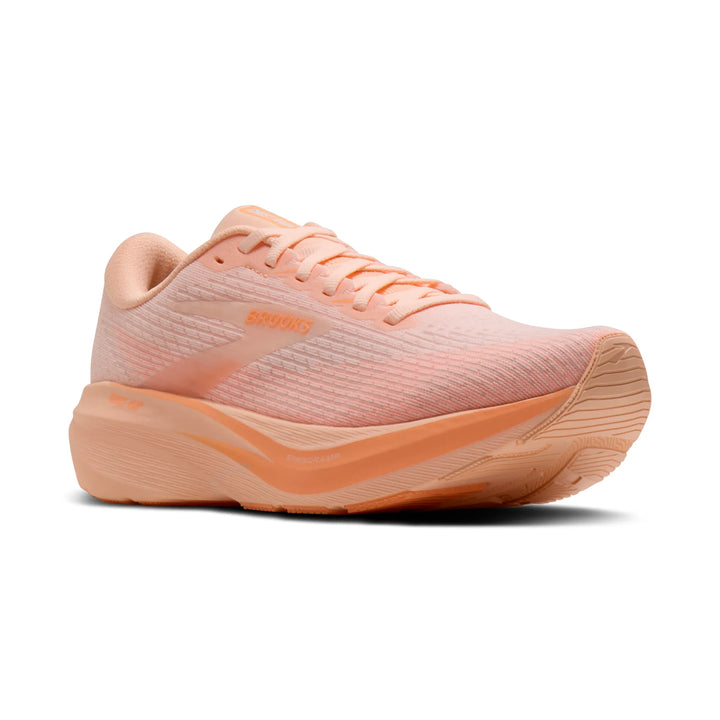 brooks ghost amp women's | peach peach white