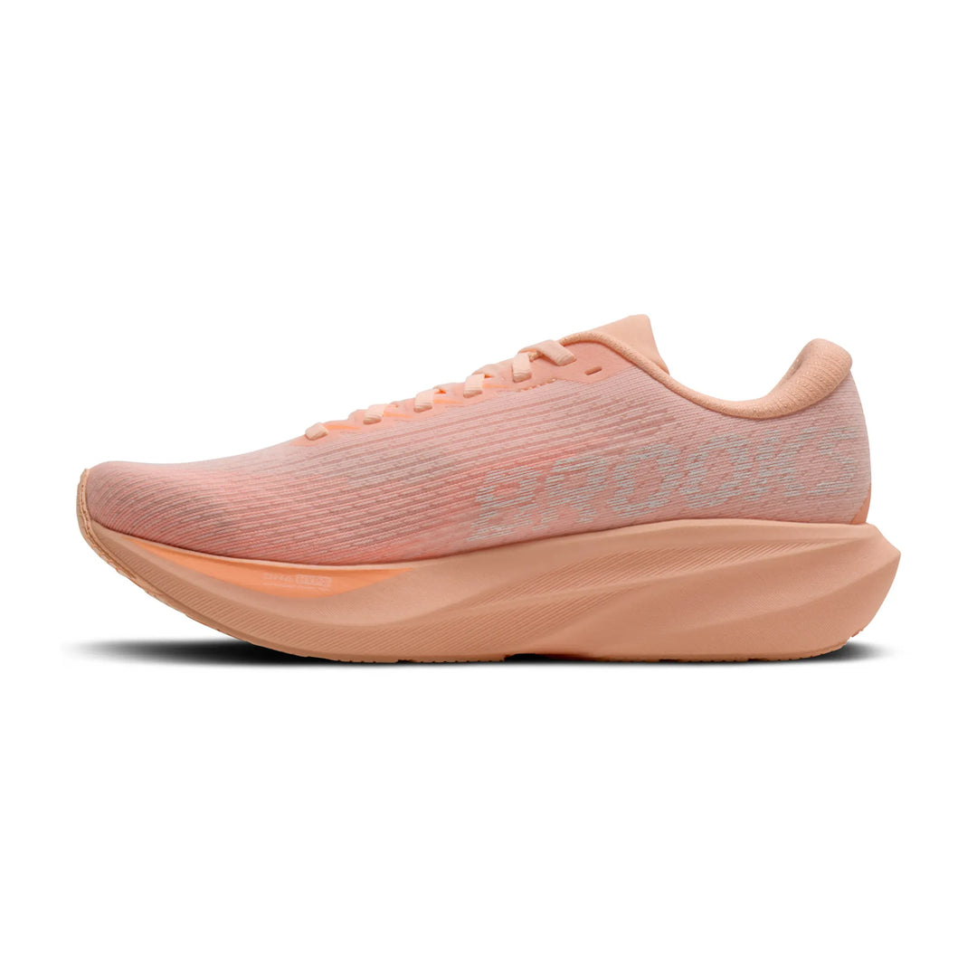 brooks ghost amp women's | peach peach white