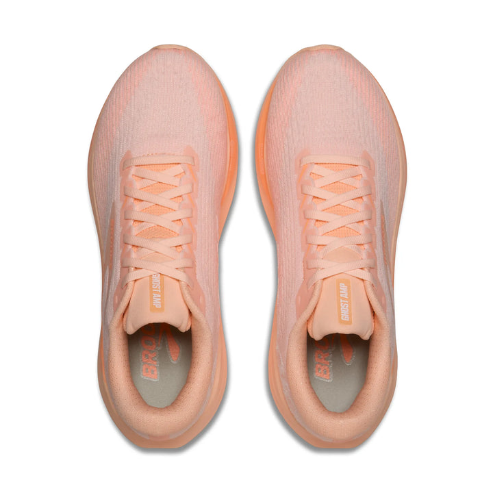 brooks ghost amp women's | peach peach white