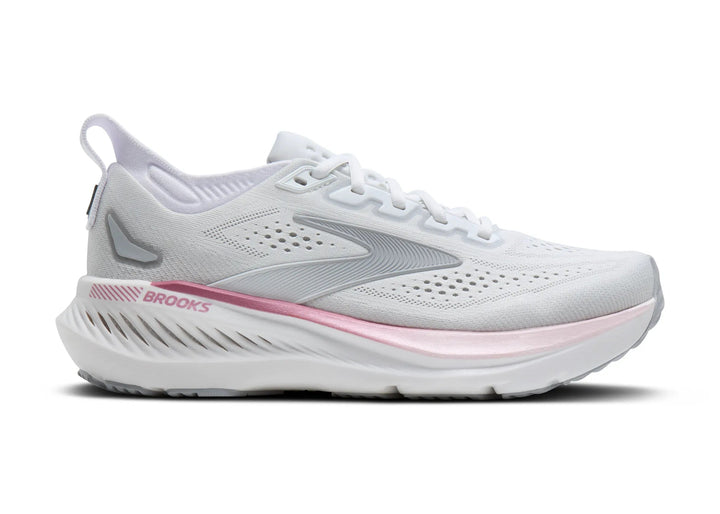 brooks glycerin gts 23 women's | white harbor mist metallic