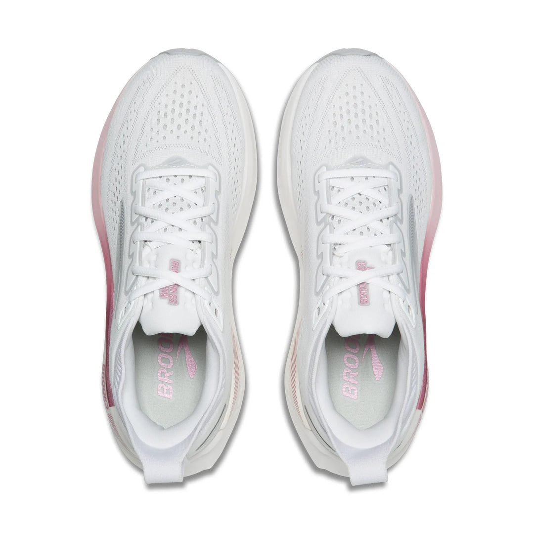 brooks glycerin gts 23 women's | white harbor mist metallic