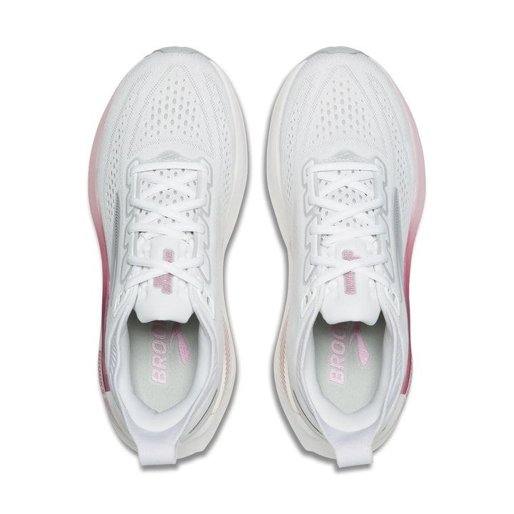 brooks glycerin gts 23 women's | white harbor mist metallic