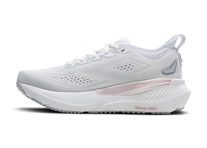 brooks glycerin gts 23 wide women's | white/harbor mist/metallic