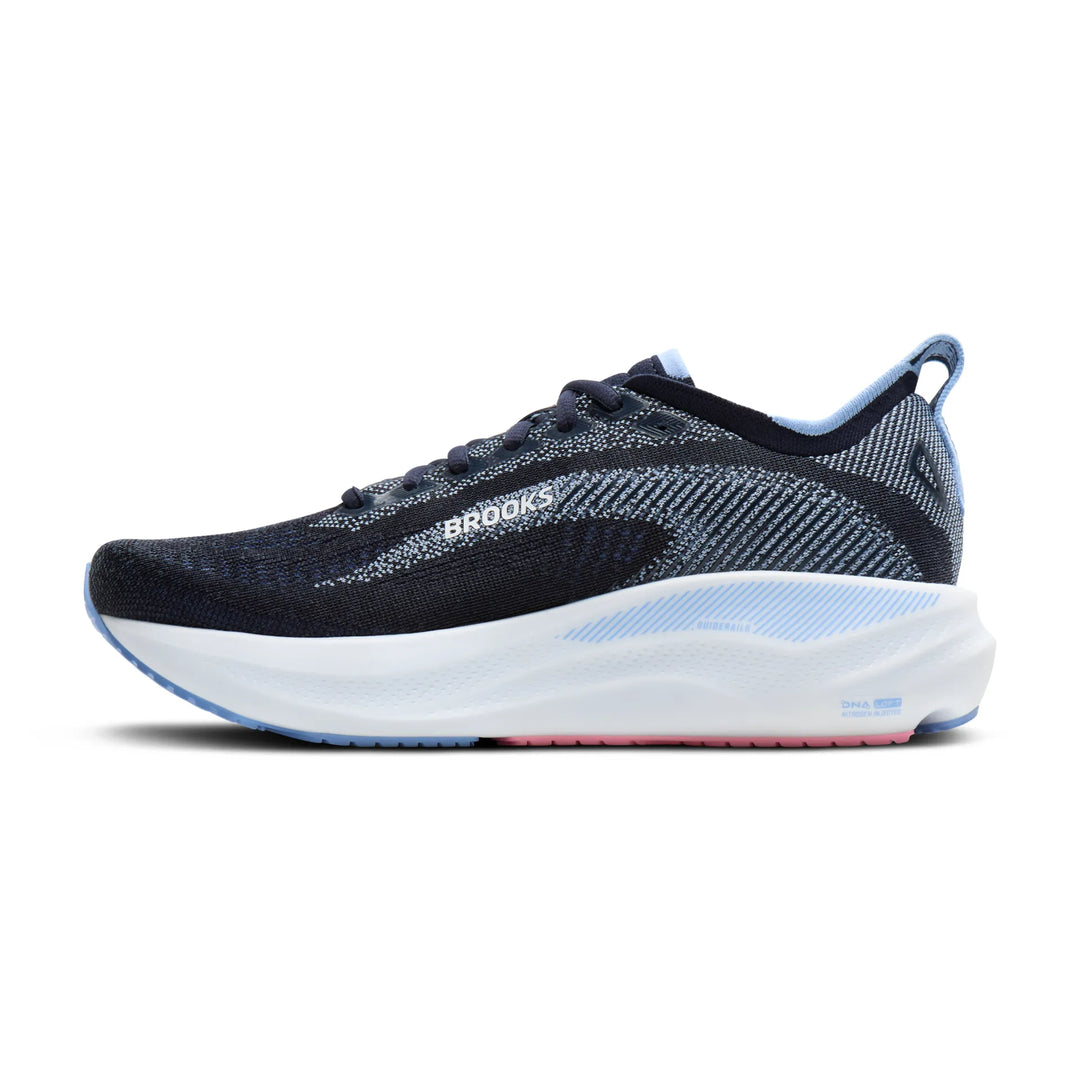 brooks adrenaline gts 26 wide women's | navy cornflower pink