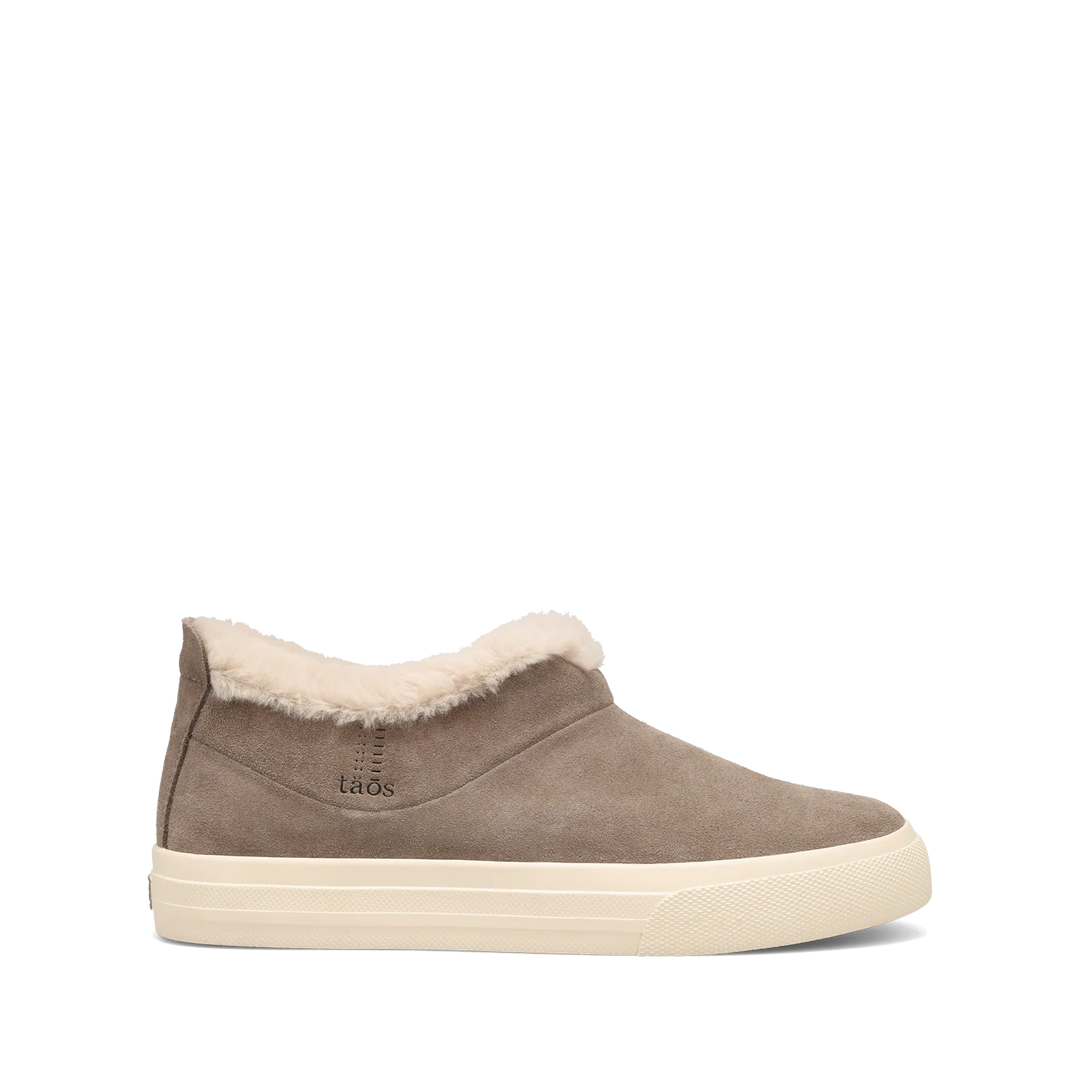 taos mini chic women's | dark taupe suede