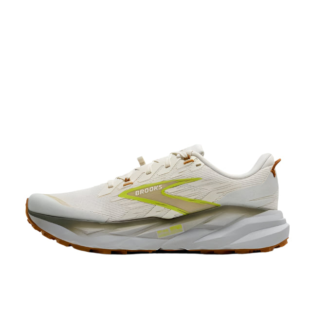 brooks cascadia 19 men's | coconut/olive/ginger
