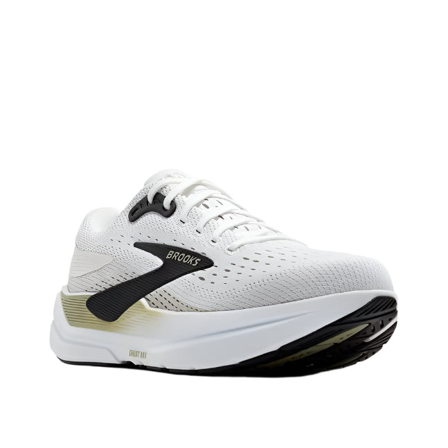 brooks ghost max 3 men's | bright white/tea black