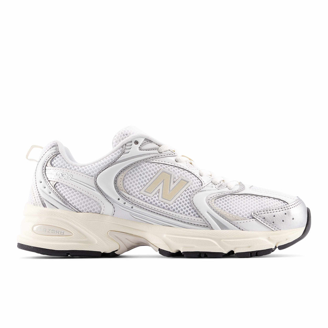 new balance 530 | silver metallic/linen